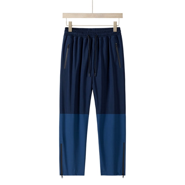Pantalones largos para hombre, color liso, informales, lisos, a la moda, para exteriores, rectos, cortavientos, de poliéster