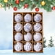 thumbnail image 1 of mfyjkho Juego De 12 Bolas Navideñas Vintage Pintadas A Mano: Adornos De Plástico De 8 Cm Para Árbol De Navidad, Ideal Para Fiestas Y Decoración Del Hogar., 1 of 7