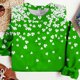 thumbnail image 1 of Xuyuer St. Patrick's Day Sweatshirt for Women Irish Shamrock Pullover Shirts Tops Raglan Sleeve Lucky Leaf Clover Shirt Women St. Patrick's Day Sweatshirts, 1 of 7