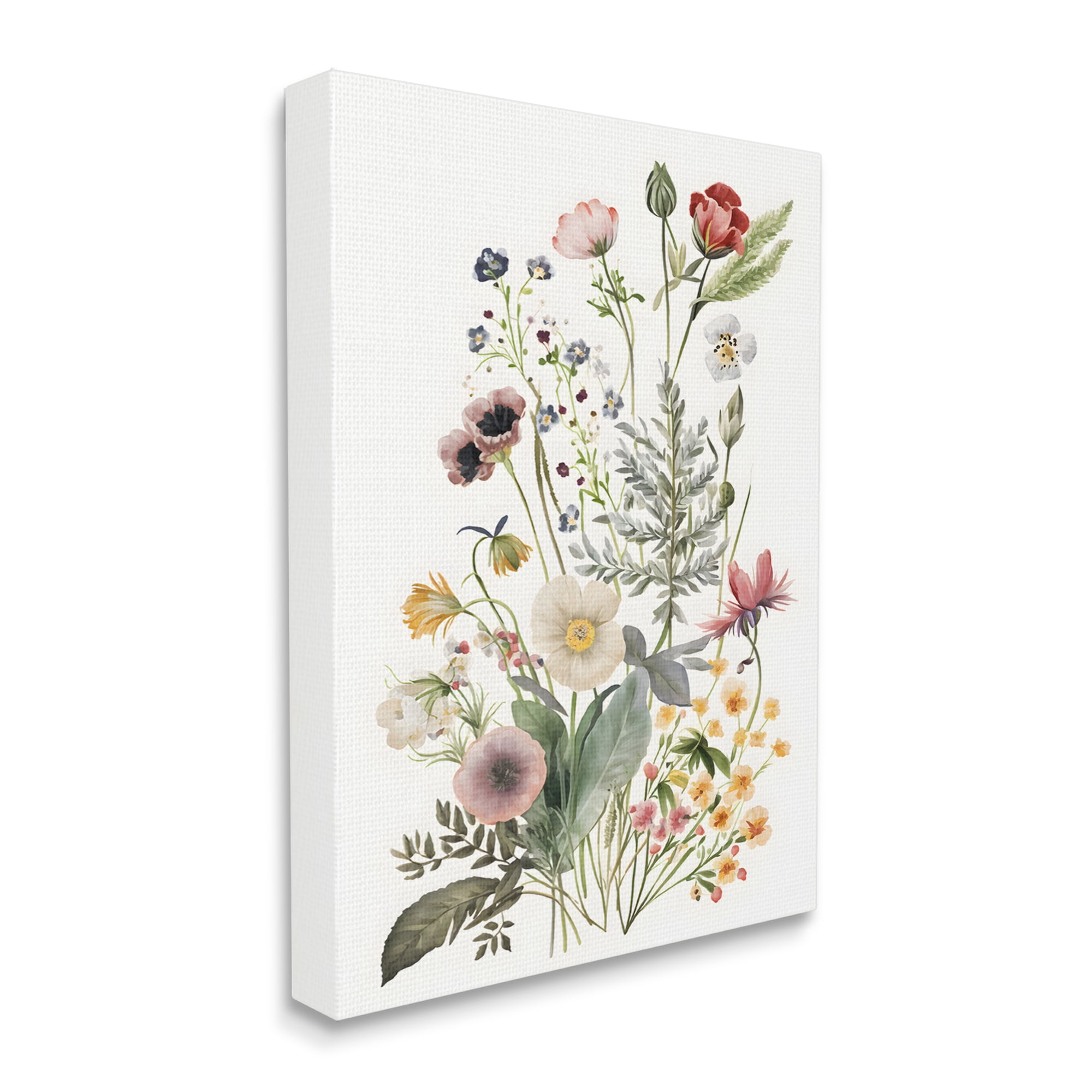 Stupell Industries Subtle Spring Blossoms Botanical & Floral Painting Gallery Wrapped Canvas Art Print Wall Art, 36 x 48