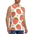 thumbnail image 2 of Uemuo Hand Drawn Strawberry Pattern Men's Sleeveless T-Shirt,Muscle Athletic Tank Top, Moisture-wicking Quick-dry Breathable Classic Tee Top for Gym Run Outdoor Sports-3X-Large, 2 of 8