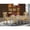 Oak, variant on East West Furniture DMIP3-LWH-C 3 Piece Dining Room Table Set Contains 1 Drop Leaves Dining Room Table and 2 Linen White Dining Room Chairs with Slatted Back - Linen White Finish