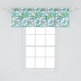 thumbnail image 2 of Ambesonne Leaves Valance Pack of 2, Ornate Nature Illustration, 54"X18", Green Blue White, 2 of 3
