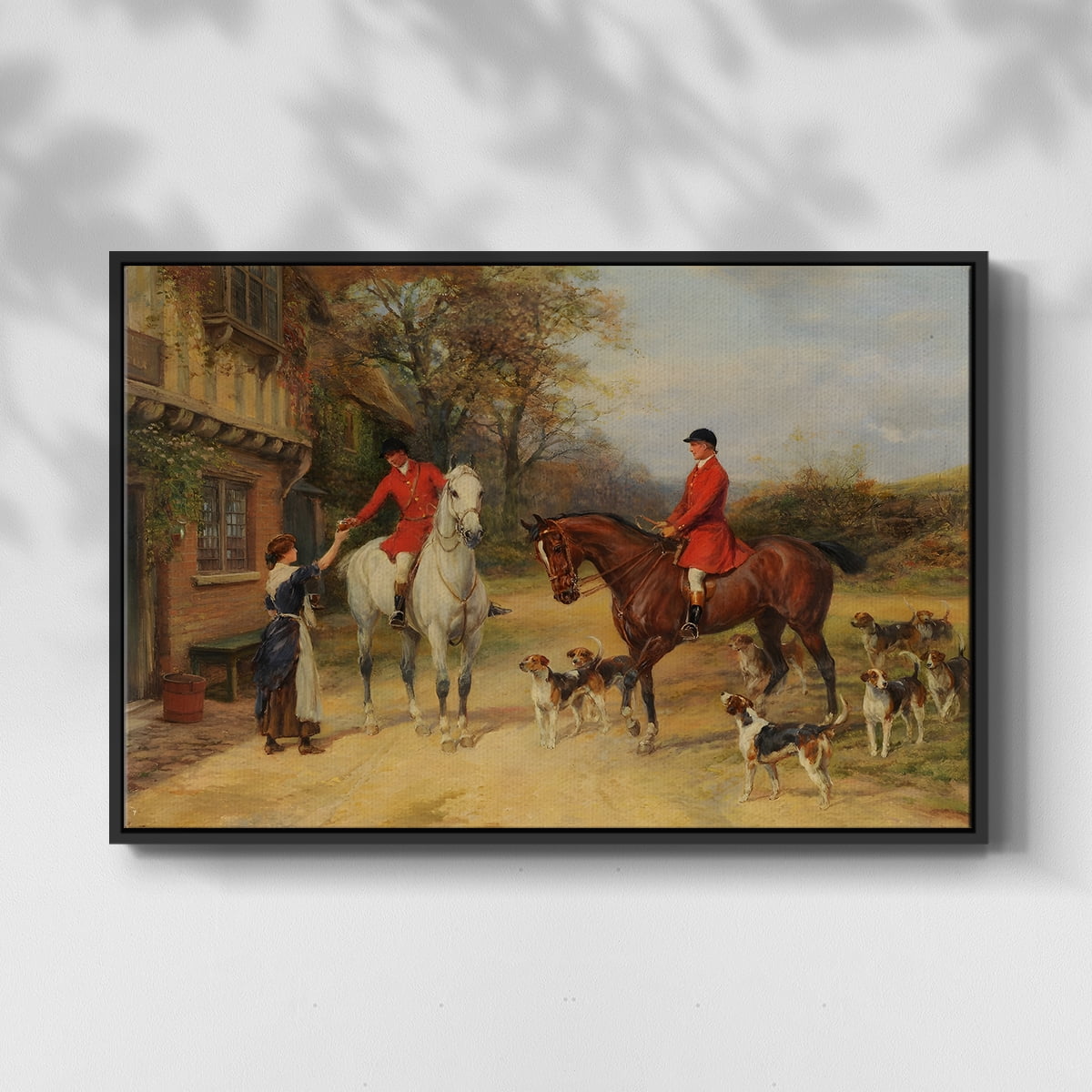 Vintage Animal Print-XIII By Wexford Home Framed in Black Wood Gallery Wrapped Canvas 17 in. x 25 in.