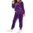thumbnail image 4 of Ladies 2 Piece Tracksuits with Zipper Hoodie Sweatshirt and Sweatpants, 4 of 6