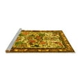 thumbnail image 2 of Ahgly Company Machine Washable Indoor Round Animal Yellow Traditional Area Rugs, 3' Round, 2 of 4