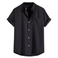 thumbnail image 1 of Birdeem Chemise Décontractée pour Homme à Manches Courtes à Col Montant Chemise Décontractée à Manches Courtes à Col Montant, 1 of 12