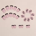 thumbnail image 4 of Fofosbeauty 24pcs Press on False Nails Tips, Square Fake Acrylic Nails, Shadow Petals, 4 of 9