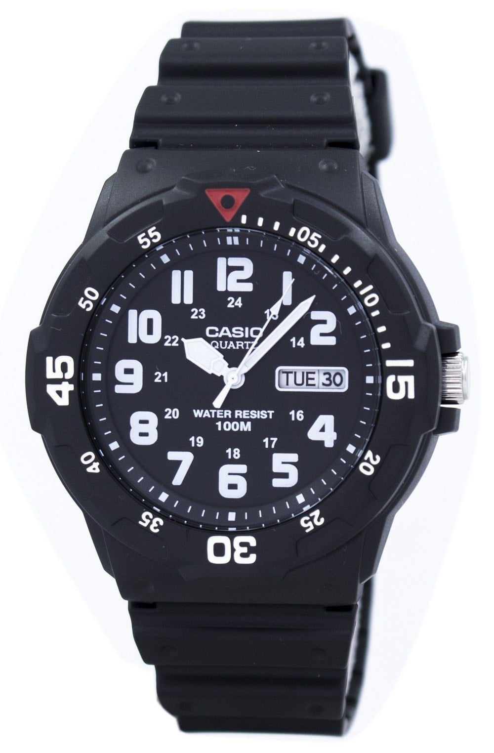 Casio - Casio Quartz Analog 100M Black Resin Strap MRW-200H-1BVDF MRW200H-1BVDF Mens Watch