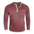 thumbnail image 5 of VJATTWR Men's Long Sleeve Shirt, Knit Fabric with Button Placket, Smart Casual Look for Office Xxl, 5 of 7