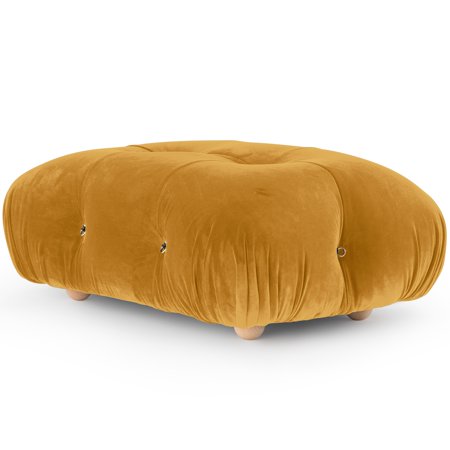 Single Small Ottoman Modular Sofa Cushion Ottoman Seat Cube for Modular Sofa Couch for Living Room Bedroom Yellow