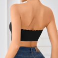 thumbnail image 2 of VISALY Strapless Front Closure Bra for Women Non Slip Padded Bandeau Bra Seamless Wirefree Underwear Strapless Bandeau Bralette Front Hook Padded Non Slip Seamless Push Up Tube Top Bra Black L, 2 of 8