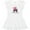 AA-White, variant on Inktastic 4th of July Patriot Shark Girls Toddler Dress