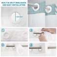 thumbnail image 5 of No Hook Shower Curtain, Simple Blue Shower Curtains for Bathroom with See Through Top Window, Vintage Country Vertical Striped Linen Texture Waterproof & Washable Bath Curtain 60"x72", 5 of 9