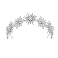 thumbnail image 1 of Encantadora diadema de novia exquisita Tocado de boda de la banda de flores de diamantes de diario gano, 1 of 7