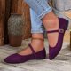 thumbnail image 5 of Zapatos Casuales para Mujeres de Moda Primavera Y Verano Versátil Tamaño Grande un Botón Punteado Dedo Del Pie Tacón Bajo Zapatos de Verano Casuales Elegantes para Mujeres, 5 of 7