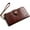 Chocolate - Smooth, variant on Women's Luxury RFID Blocking Bifold Wallet | Multi Card Case Purse With Zipper Pocket