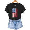 thumbnail image 7 of Goodtrade8 Summer Shirts for Women July 4th American Flag Pullover Short Sleeve Red White and Blue Independence Day Casual , Graphic Fashion Juniors Tops Red White and Blue, 7 of 7