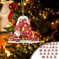 thumbnail image 2 of 26 Letter Christmas Initial Letter Ornaments, Personalized Santa & Elk Ornaments for Christmas Tree Decor, 2D Acrylic Flat Snowflake Winter Wonderland Letters Alphabet, with Candy, DIY Craft P, 2 of 3