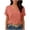 Orange*first day of school outfit women, variant on Womens Short Sleeve Dolman Tops Crinkle Texture V Neck T-Shirts Summer Gauze Tunic Blouses S-2XL