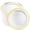 Gold-7.5inch, variant on 10.25inch Silver Disposable Plastic Dinner Plates