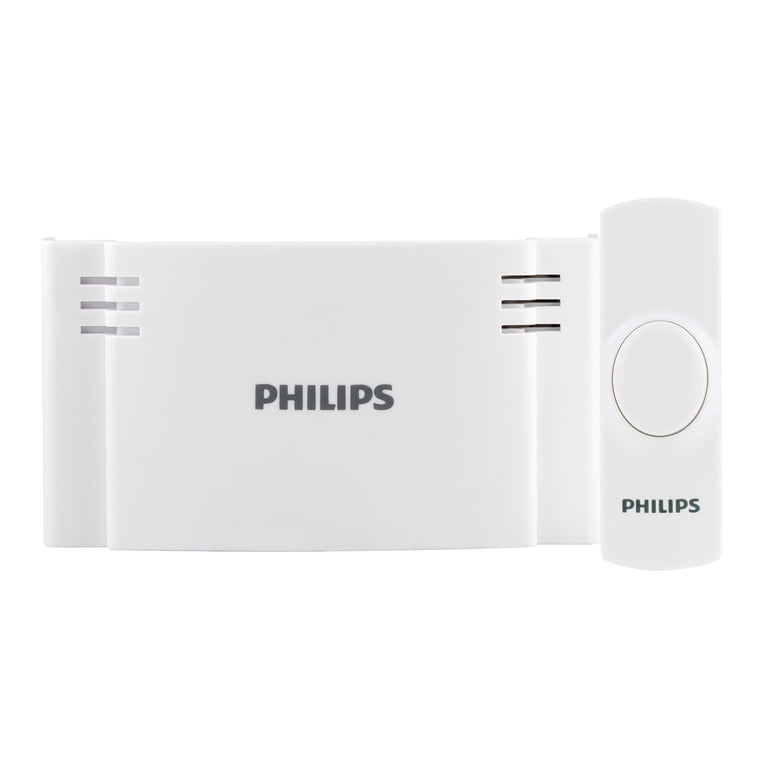 Philips Battery-Operated 2-Melody Doorbell Kit, White photo 1