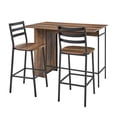 thumbnail image 5 of River Street Designs 3-Piece Drop Leaf Reclaimed Barnwood Counter Height Dining Set, 5 of 7