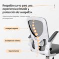 thumbnail image 3 of Silla de Oficina Ergonómica Giratoria con Respaldo de Malla Negra y Función Reclinable, 3 of 8