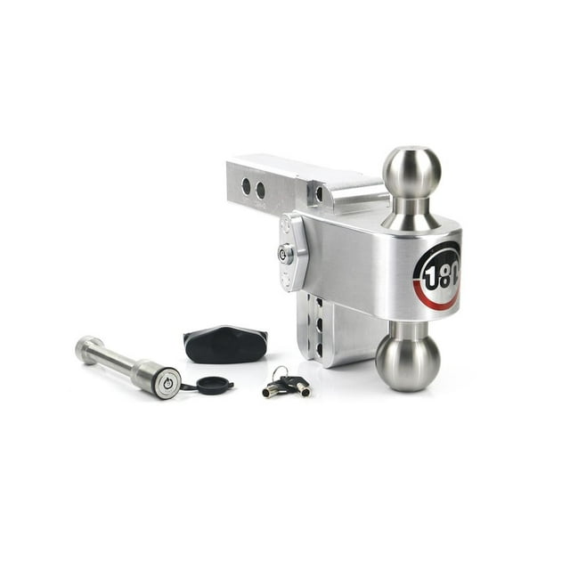 Weigh Safe Support de Boule d'Attelage de Remorque LTB4-2 -KA 180 Degrés; s'Adapte au Récepteur de 2 Pouces; Poids Brut de Remorque 12500; Rotation; Réglable; Non Pliable; Chute de 4 Pouces/élévation de 5 Pouces