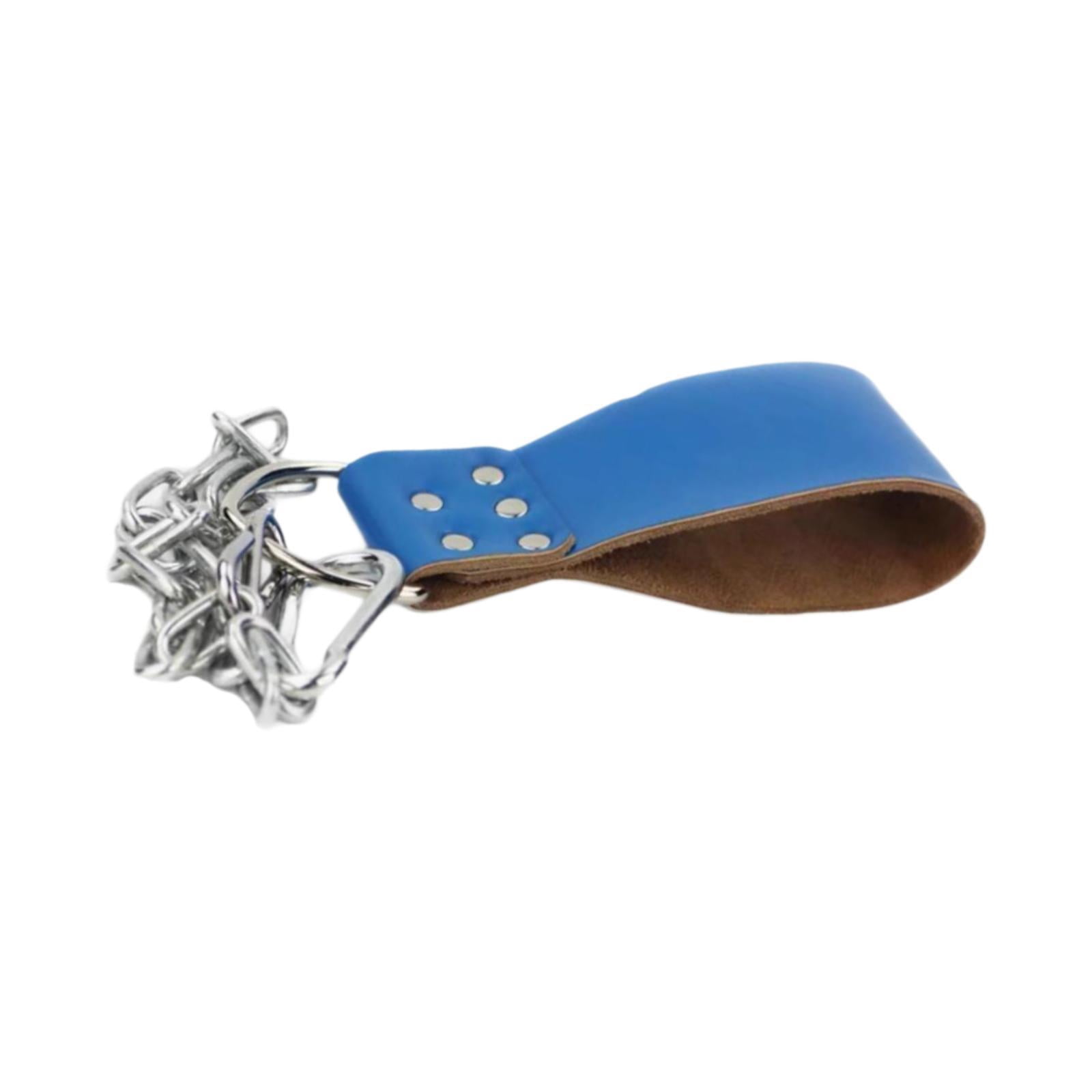 Baoblaze Dumbbell Loading Strap with Chain Waist Belt Attachment for Women Bodybuilding Blue