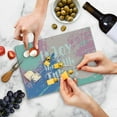 thumbnail image 5 of Enjoy the Little Things Cutting Board, Inspirational Hand Lettering Words on Grunge Color Smear Background, Decorative Tempered Glass Cutting and Serving Board, Small Size, Multicolor, by Ambesonne, 5 of 5