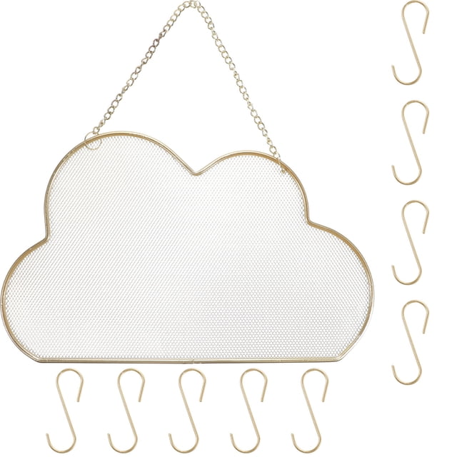 Phenofice Organizador De Joyas Colgante Dorado Para Colgar En Pared Y Accesorios