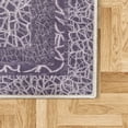 thumbnail image 2 of Abstract Area Rug with Non-Slip Backing, Pastel Design Cracked Look Modern Spot and Forms Animal Skin Inspired Art, Quality Carpet for Bedroom and Dorm Room, 2.6' x 5', Violet Blue, by Ambesonne, 2 of 3
