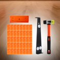 thumbnail image 1 of Juego de instalación de pisos de madera laminada, 43 Uds., con espaciadores, resistente, barra de tracción, mazo con mango de fibra de vidrio de alta Bloque naranja Macarena Instalación de pisos, 1 of 8