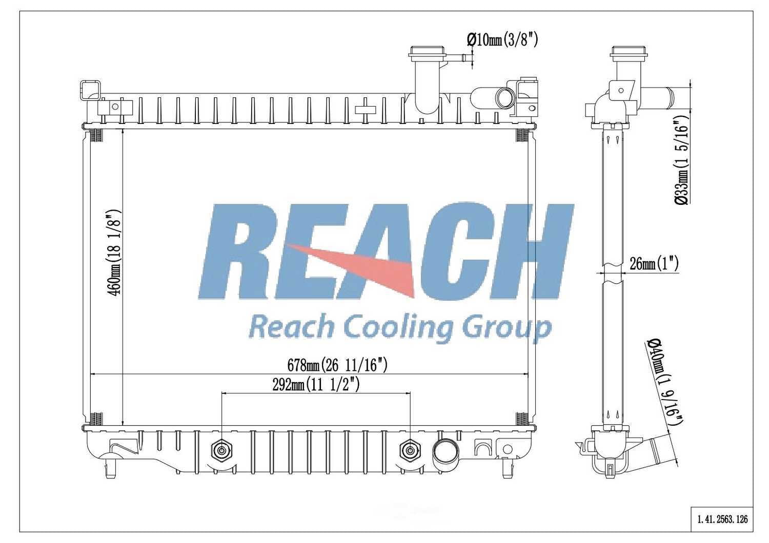 Reach Cooling 41-2563 Radiator