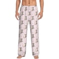 thumbnail image 2 of Goofa Heart Cat Printed Soft Pajama Pants for Men, Wide Leg Comfy Casual Lounge Yoga Pants-X-Large, 2 of 9