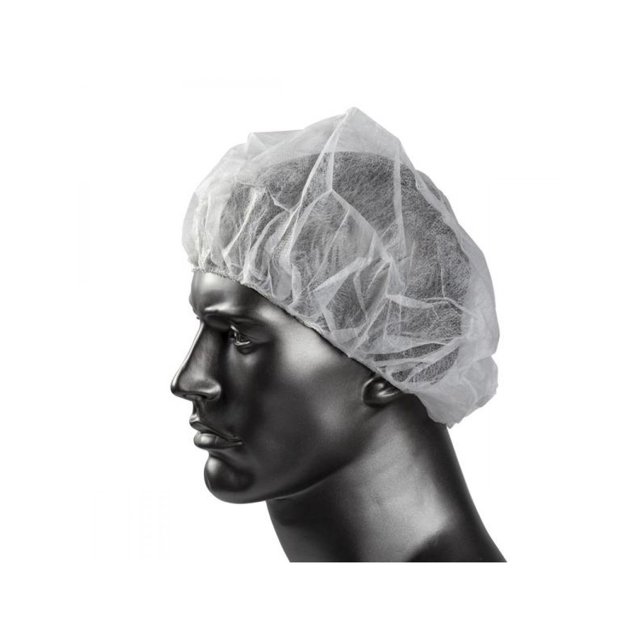 Tête de Blouse Jetable Extensible Non Tissée Couleur Blanche 100 Unités Vendu par Boîte