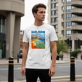 thumbnail image 3 of Smartprints San Juan Puerto Rico Beach Art Men's T-Shirt White, Cotton, S, 3 of 4