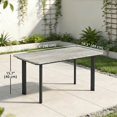 thumbnail image 3 of Outsunny Outdoor Coffee Table, Patio Table with Slatted WPC Top, Grey, 3 of 10