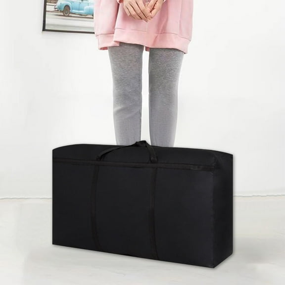 Reinforced Fabric Moving Bag, Water-Repellent Storage Organizer, Large Capacity for Bedding Clothing toys, Heavy-Duty Zipper, Reinforced Handles, Multi-Use Household and Closet Storage