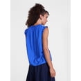 thumbnail image 3 of Scenario Women's and Women's Plus Ruffle Neck Tank Top with Tie Front, Sizes XS-4X, 3 of 5