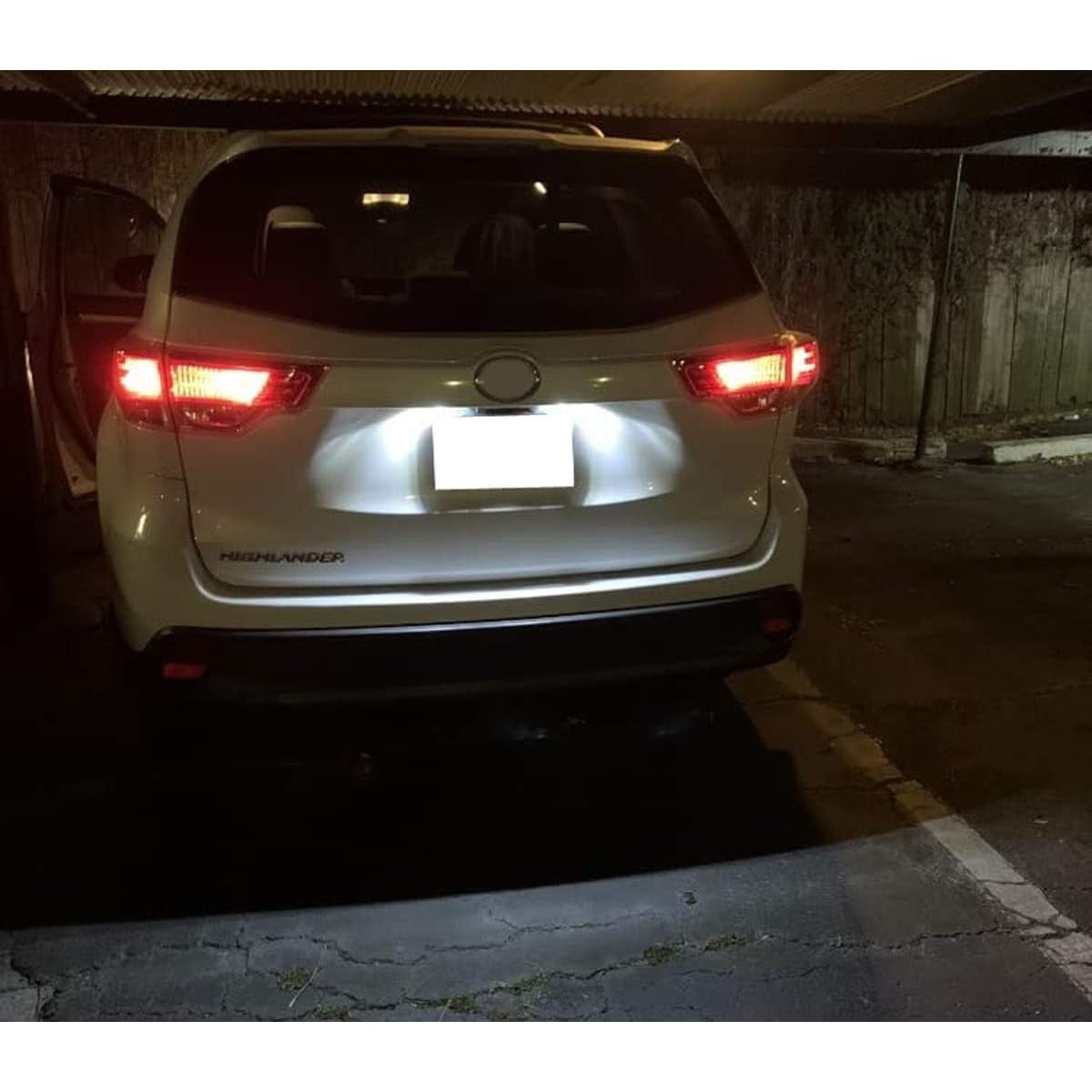 OEM-Fit 3W Full LED License Plate Light Kit For Toyota Camry Highlander Prius C Avalon Yaris, Powered by 18-SMD Xenon White LED
