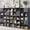 Black, variant on 58.5" H Modular Storage Organizer with Fabric Drawers 20 Cube White Bookcase Room Divider Individual