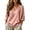 Pink, variant on YuXingFu Women's Tops, Tees & Blouses V-Neck Pleated Ruffle Hem for Casual Pink S