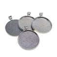 thumbnail image 2 of 50 Pcs Round Pendant Tray Metal Bezel Cabochon Retro Pendant Craft Set for DIY Photo Pendants, 2 of 10