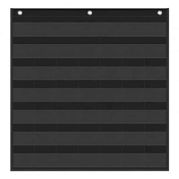 CCOCC Classroom Monthly Calendar Pocket Chart for 2.75 * 2.75 Cards,Homeschool Supplies and Classroom Must Haves! (Black) 27.95x27.95"