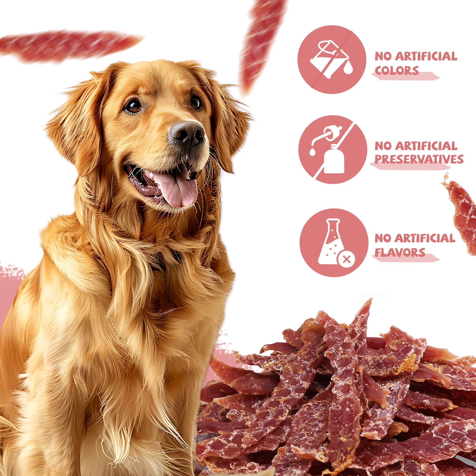 (2 pack) Pawmate Duck Jerky Dog Treats, High Protein Pure Duck Meat for Small Medium Large Dog, 11 oz