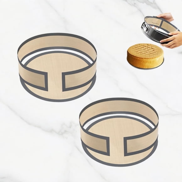 2PCS Silicone Baking Mat for Springform Pan 9 inch, Prevent Cake from Sticking to Bottom and Side, Cheesecake Pans Protector Mat,Easy Clean & Non Sick