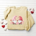 thumbnail image 6 of Womens Valentine's Day Sweatshirt Cute Gnome Graphic Oversized Crewneck Shirt Soft Lightweight Casual Gift for Her Beige,Size L, 6 of 6