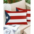thumbnail image 5 of Puerto Rico National Flag Throw Pillow Cover Case, Couch Sofa Bed Pillowcase, Soft Decorative Lumbar Pillow Protector, 12x20Inch Reversible Pillow Shams with Zipper, 5 of 6